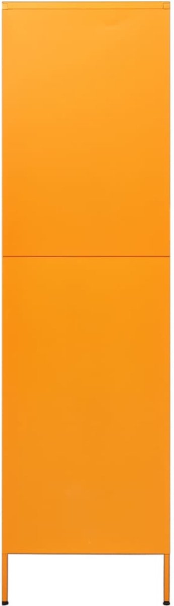 Vidaxl Kledingkast 90x50x180 Cm Staal Mosterd - Geel