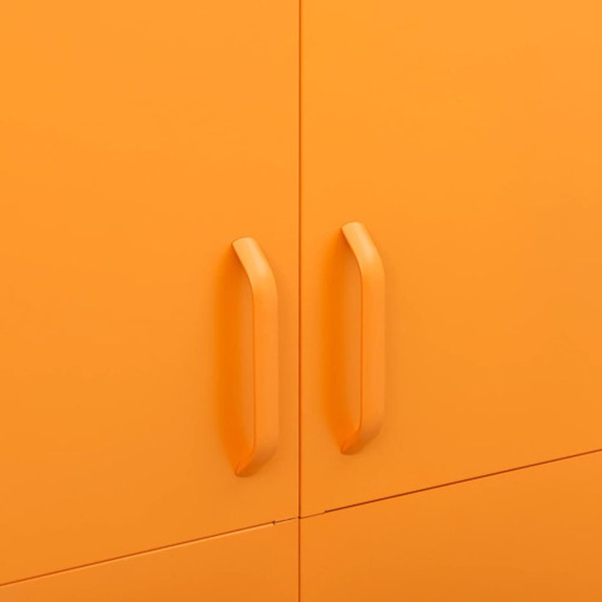 Vidaxl Kledingkast 90x50x180 Cm Staal Mosterd - Geel