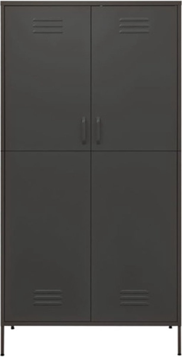 Vidaxl Kledingkast 90x50x180 Cm Staal Antracietkleurig