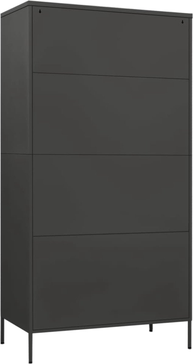 Vidaxl Kledingkast 90x50x180 Cm Staal Antracietkleurig
