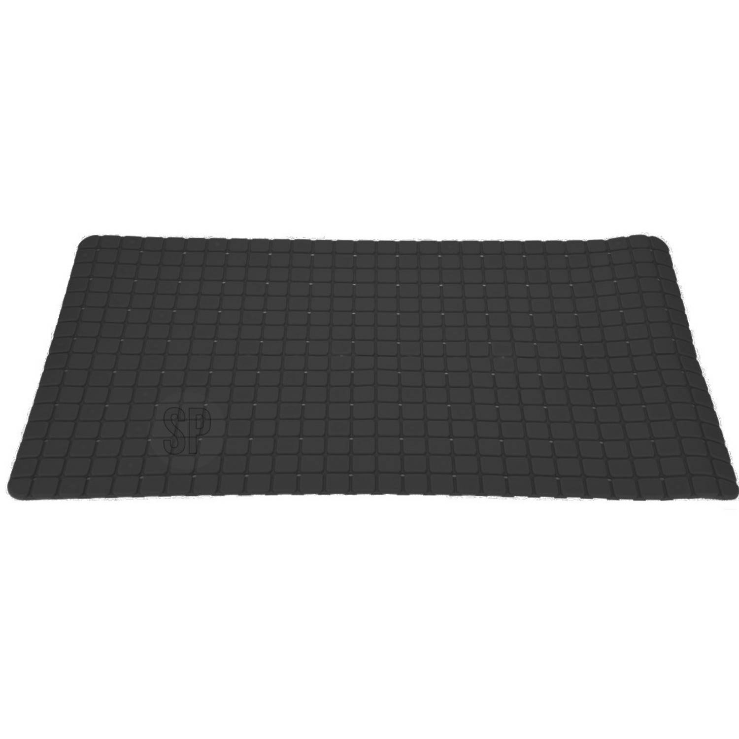 Anti-slip Badmat 69 X 39 Cm Rechthoekig - Badmatjes - Zwart