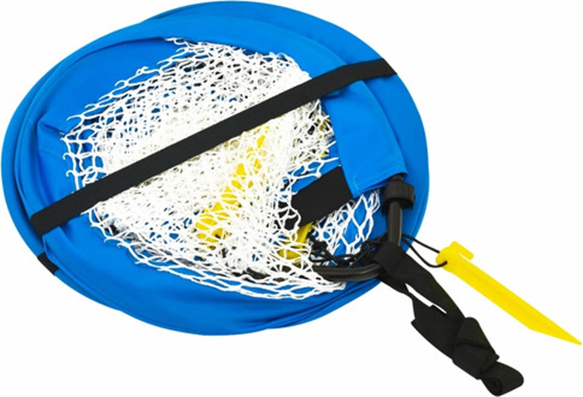 Vidaxl Voetbaldoelenset Met Opbergtas 119x82x84,5 Cm - Blauw