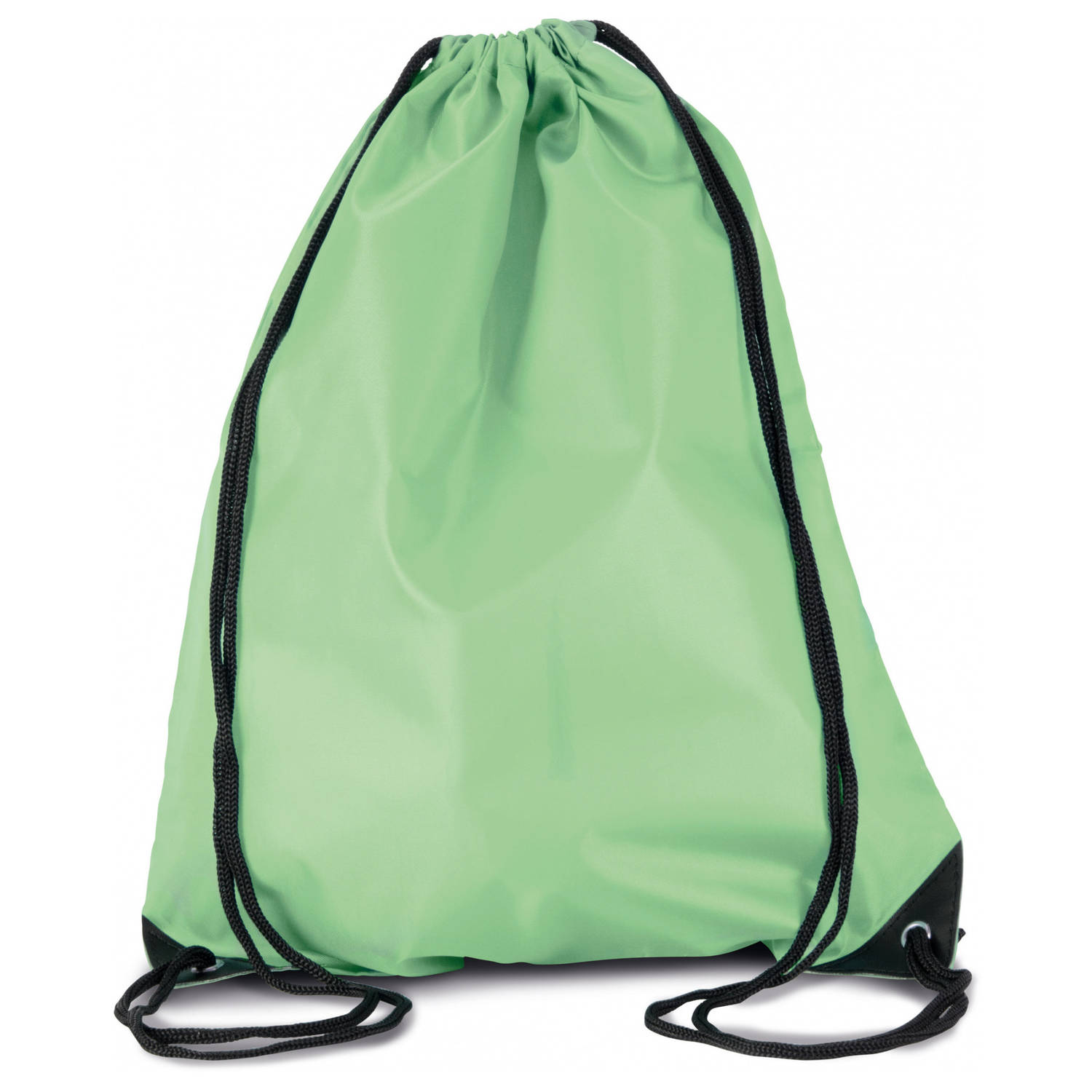 Bellatio Design Sport Gymtas/draagtas Licht Met Rijgkoord 34 X 44 Cm Van Polyester - Gymtasje - Zwemtasje - Groen