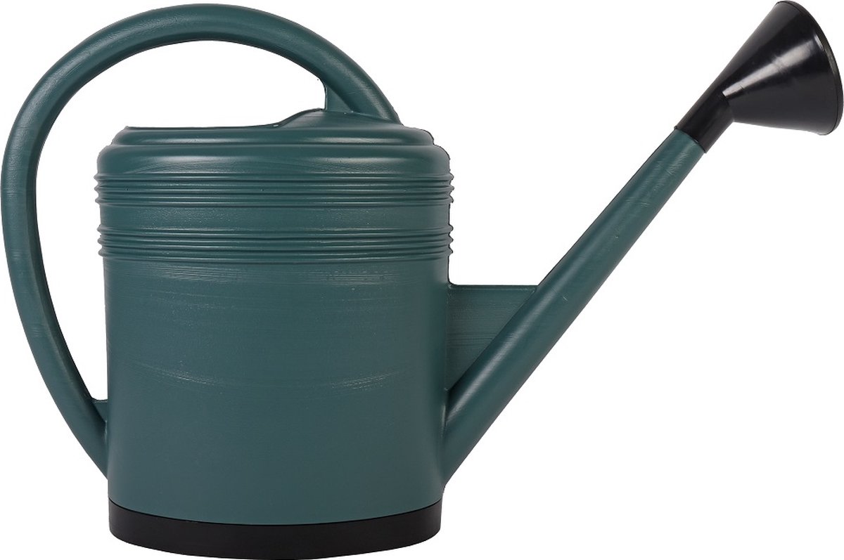 Kunststof Gieter Met Verstevigde Bodem En Metalen Broeskop 15 Liter - Gieters - Grijs