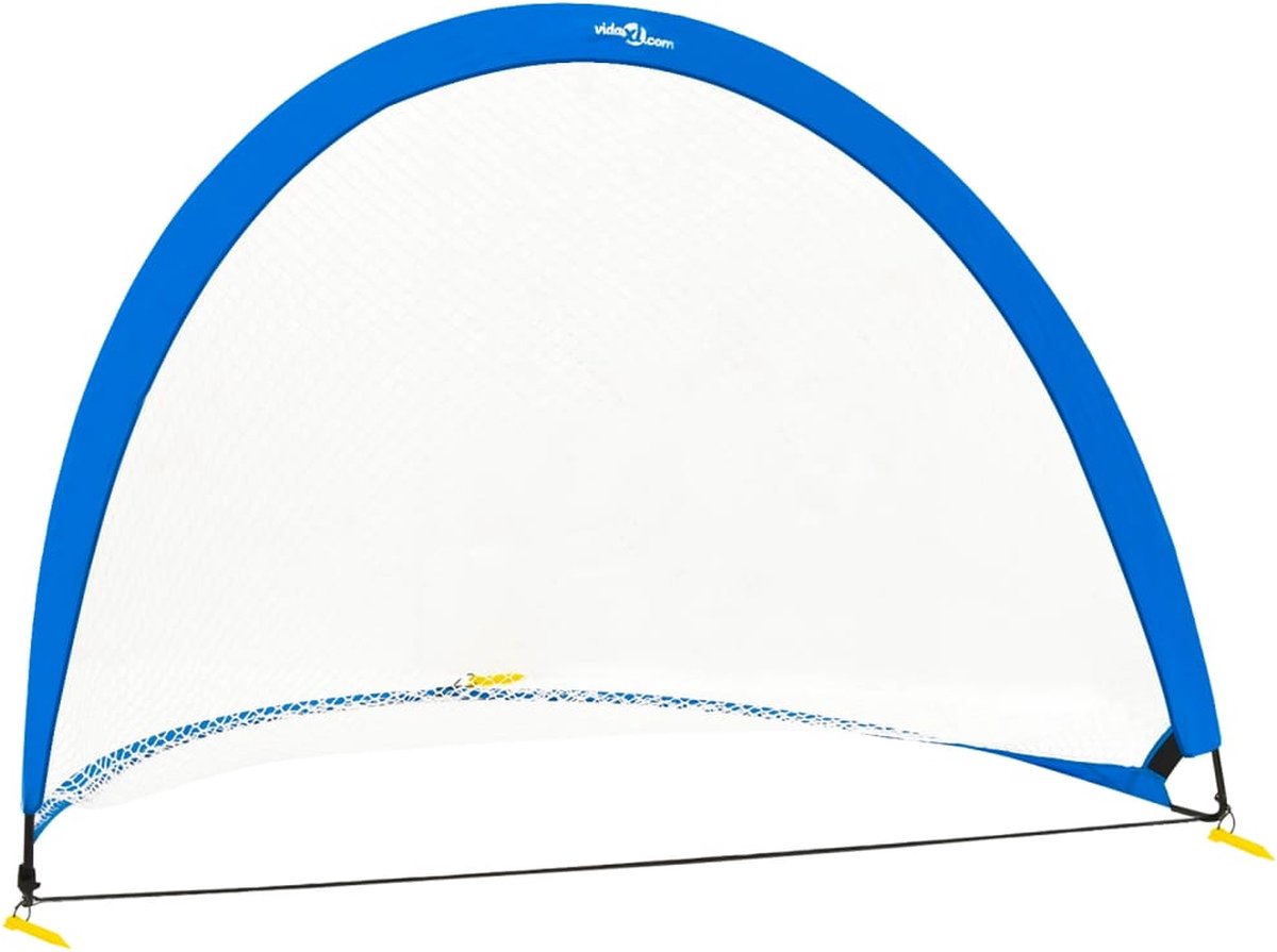 Vidaxl Voetbaldoelenset Met Opbergtas 183x117,5x120,5 Cm - Blauw