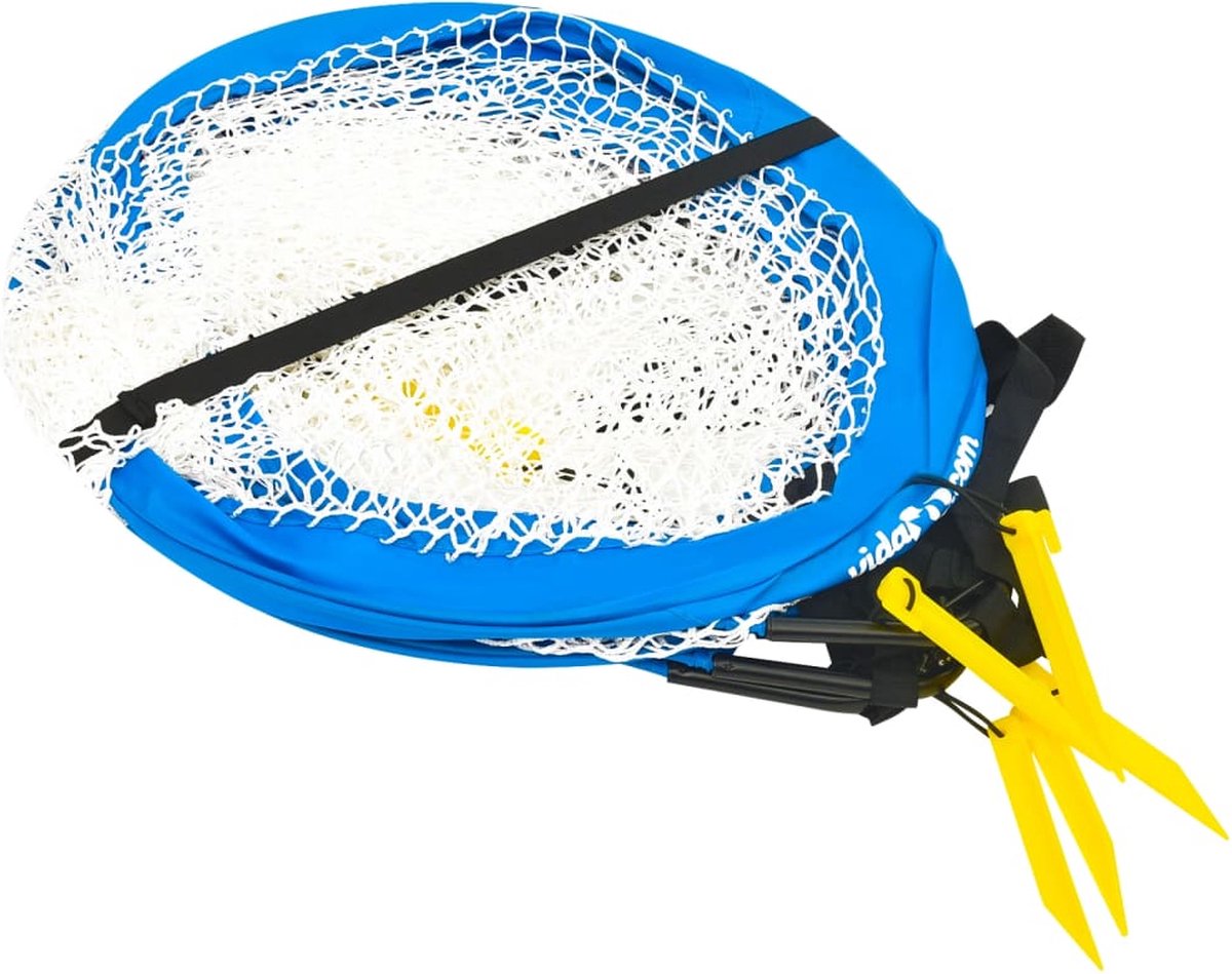 Vidaxl Voetbaldoelenset Met Opbergtas 183x117,5x120,5 Cm - Blauw