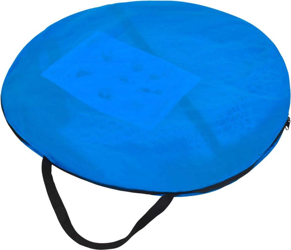 Vidaxl Voetbaldoelenset Met Opbergtas 183x117,5x120,5 Cm - Blauw