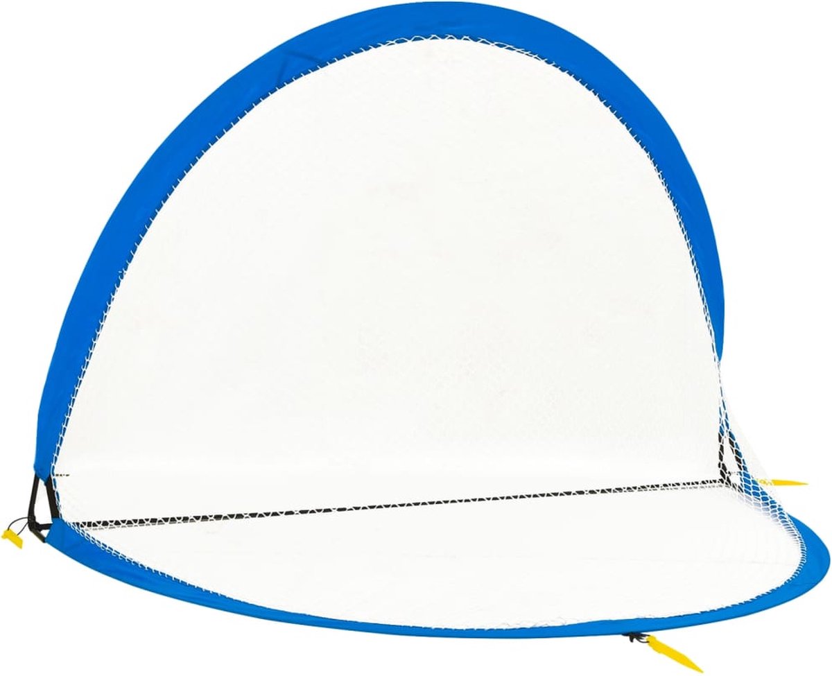 Vidaxl Voetbaldoelenset Met Opbergtas 183x117,5x120,5 Cm - Blauw