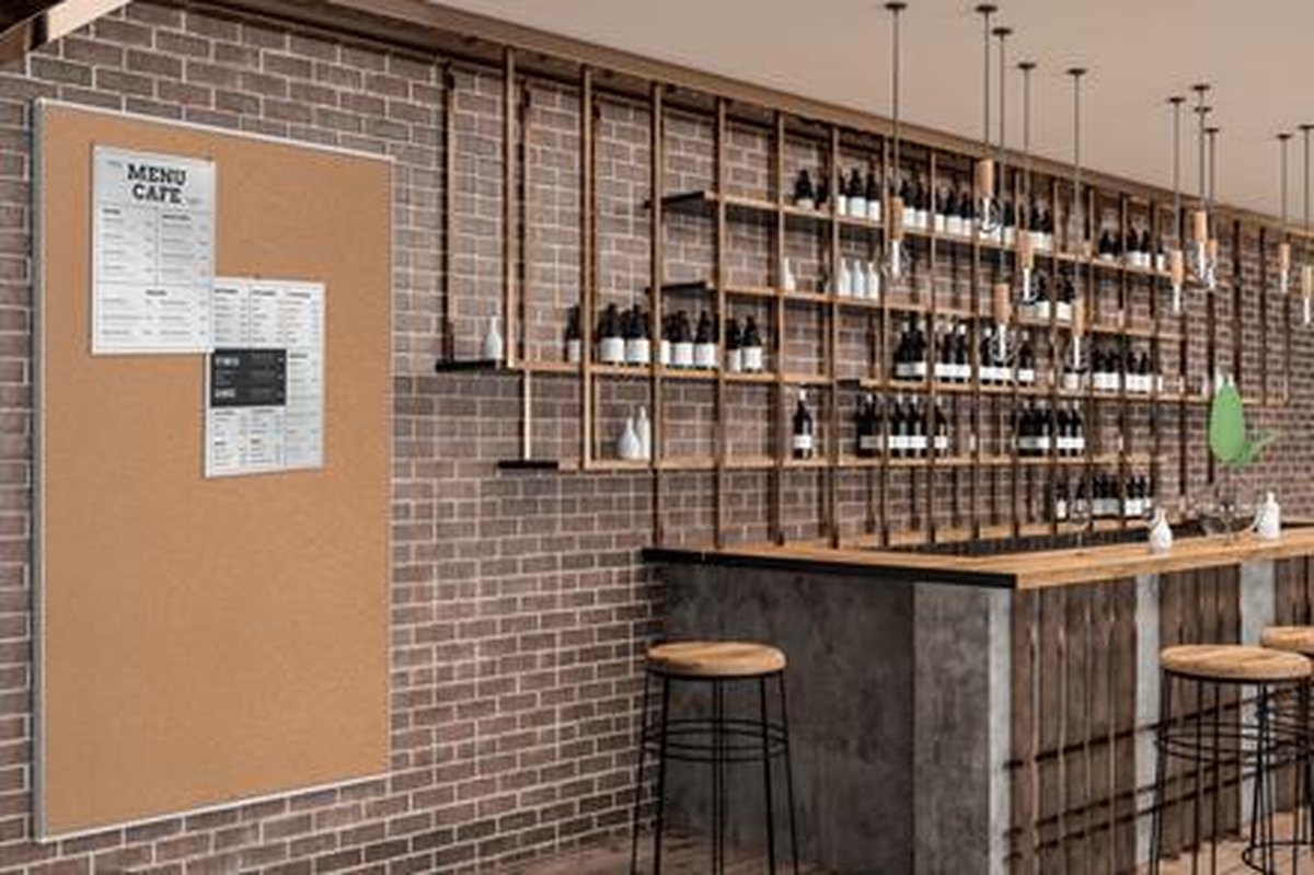 NOBO Prikbord Breedbeeld Impression Pro 71x40 Cm Kurk Natuurlijk - Bruin