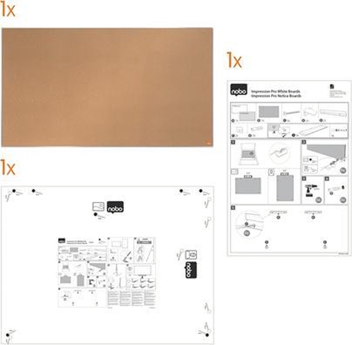 NOBO Prikbord Breedbeeld Impression Pro 71x40 Cm Kurk Natuurlijk - Bruin