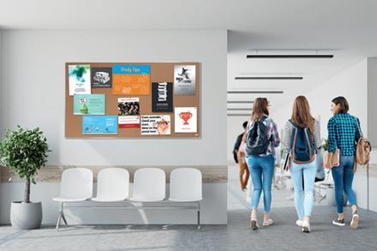 NOBO Prikbord Breedbeeld Impression Pro 71x40 Cm Kurk Natuurlijk - Bruin