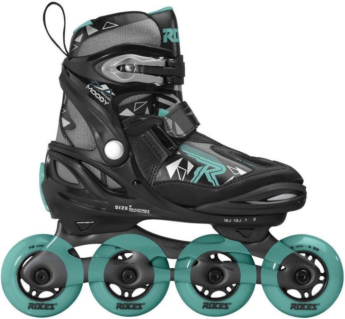 Roces Inline Skates Moody Tif 82a/aqua Maat 30-35 - Zwart