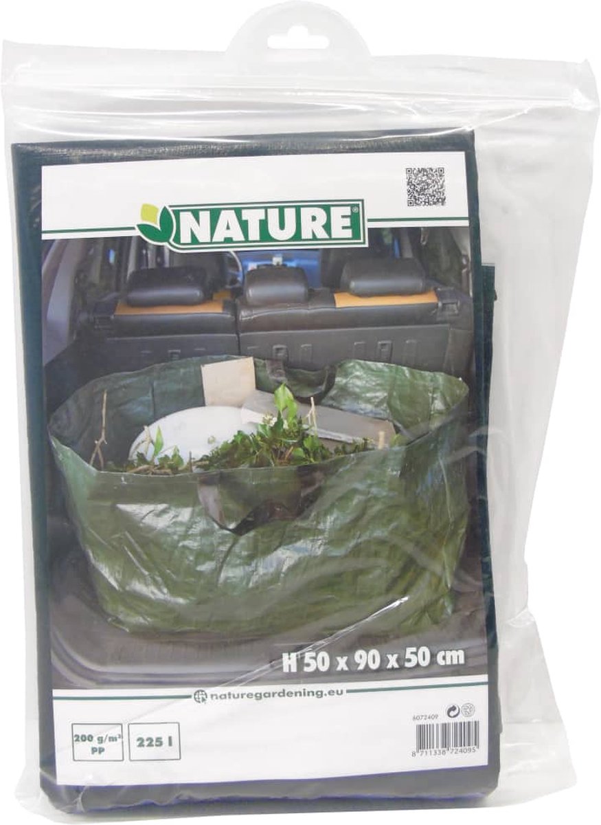 1xe Kofferbak Tuinafval/afvalzakken 225 Liter - Tuinafvalzak - Groen
