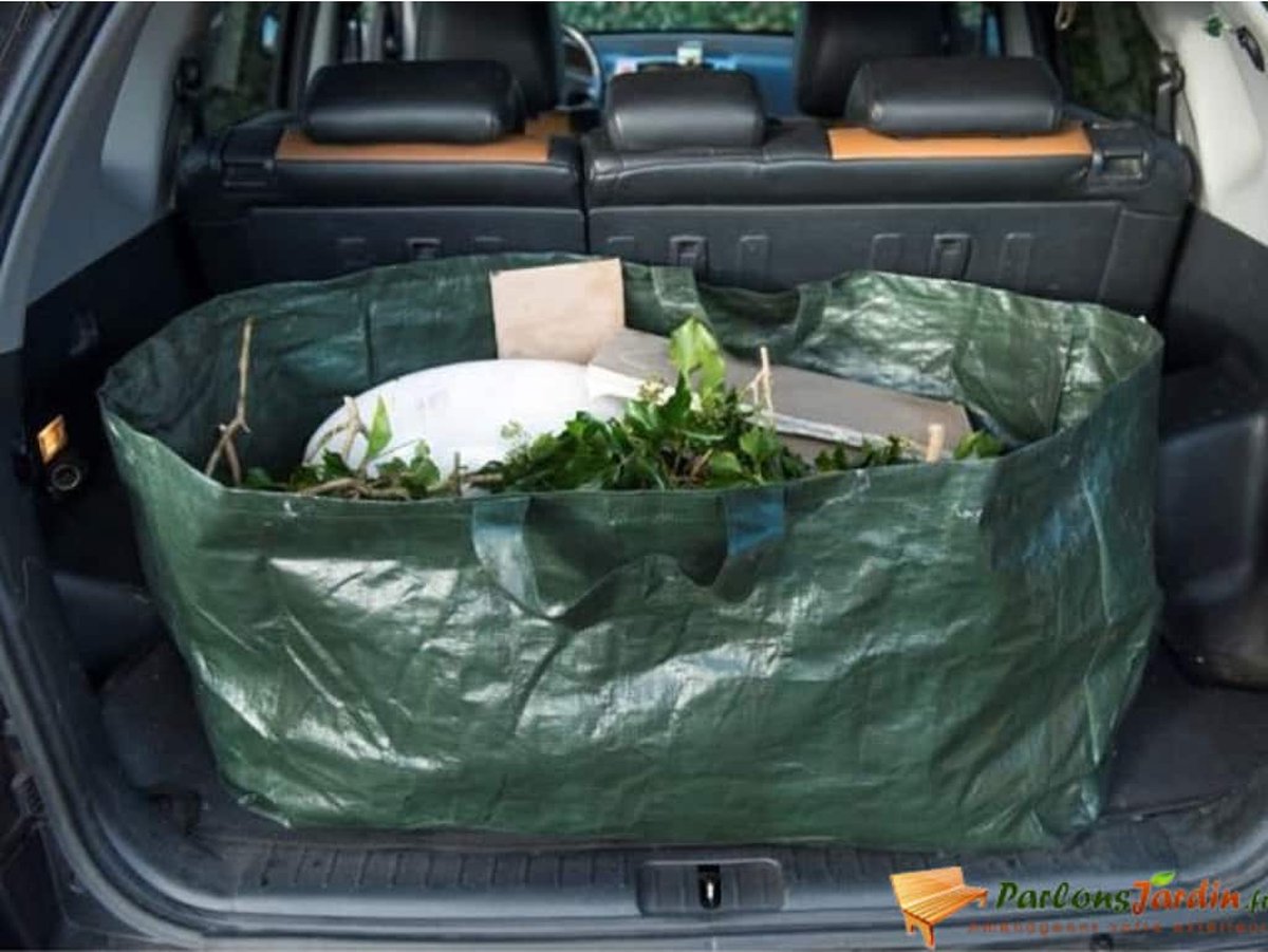 1xe Kofferbak Tuinafval/afvalzakken 225 Liter - Tuinafvalzak - Groen