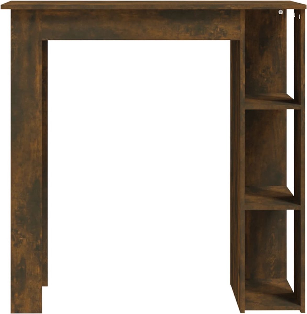Vidaxl Bartafel Met Schap 102x50x103,5 Cm Spaanplaat Gerookt Eiken - Bruin