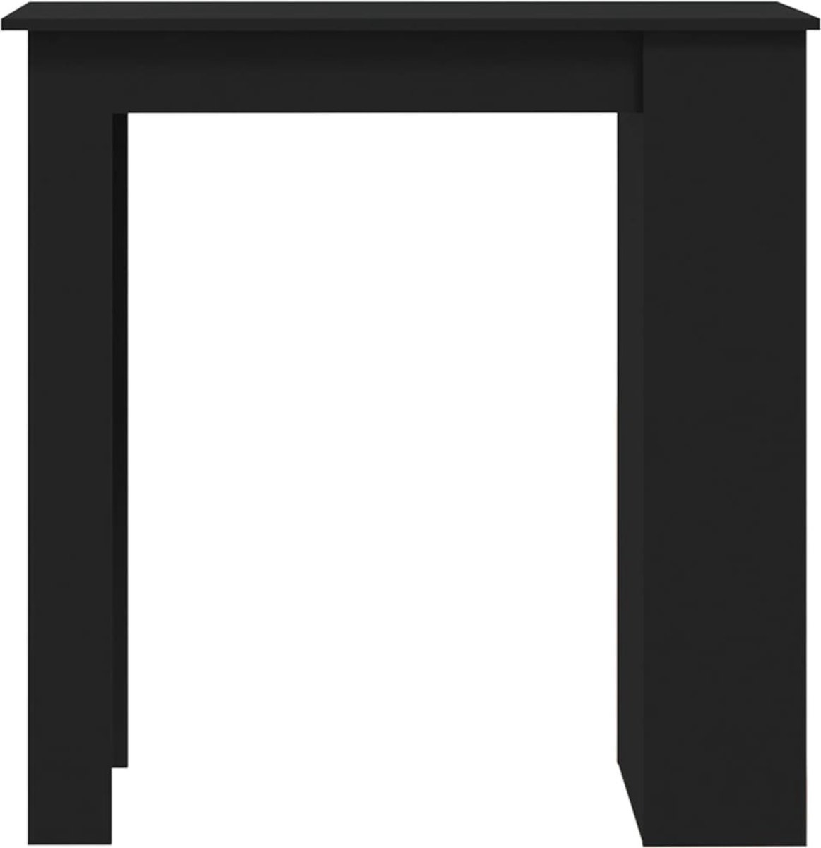 Vidaxl Bartafel Met Opbergrek 102x50x103,5 Cm Spaanplaat - Zwart
