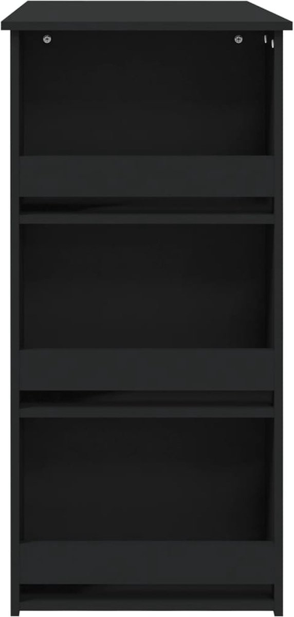 Vidaxl Bartafel Met Opbergrek 102x50x103,5 Cm Spaanplaat - Zwart