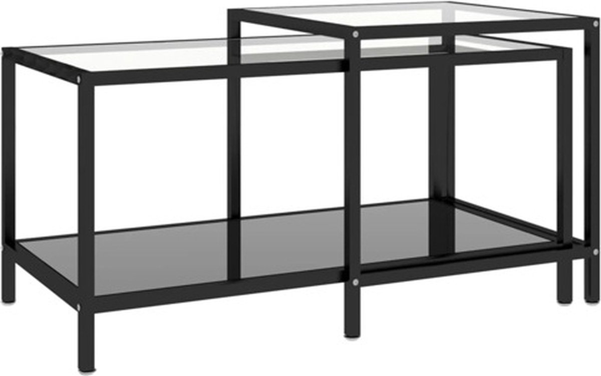 Vidaxl 2-delige Salontafelset Gehard Glas - Negro