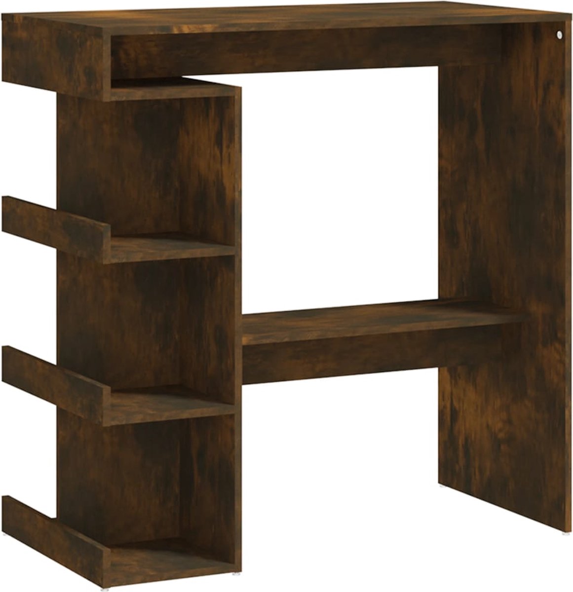 Vidaxl Bartafel Met Opbergrek 100x50x101,5 Cm Spaanplaat Gerookt Eiken - Bruin