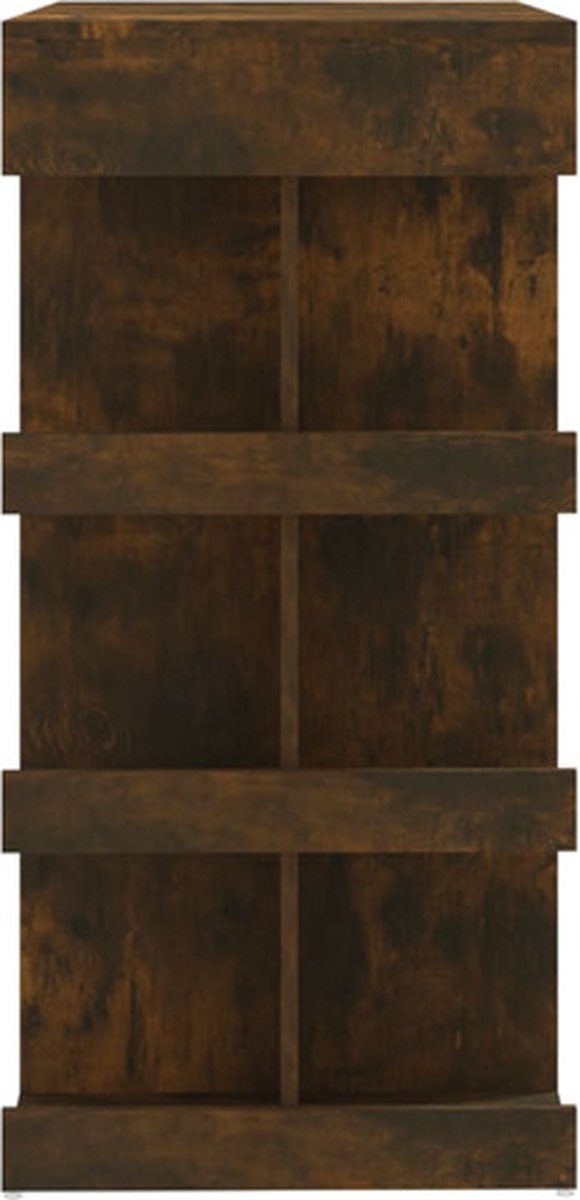 Vidaxl Bartafel Met Opbergrek 100x50x101,5 Cm Spaanplaat Gerookt Eiken - Bruin