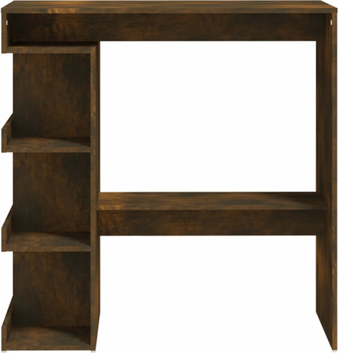 Vidaxl Bartafel Met Opbergrek 100x50x101,5 Cm Spaanplaat Gerookt Eiken - Bruin