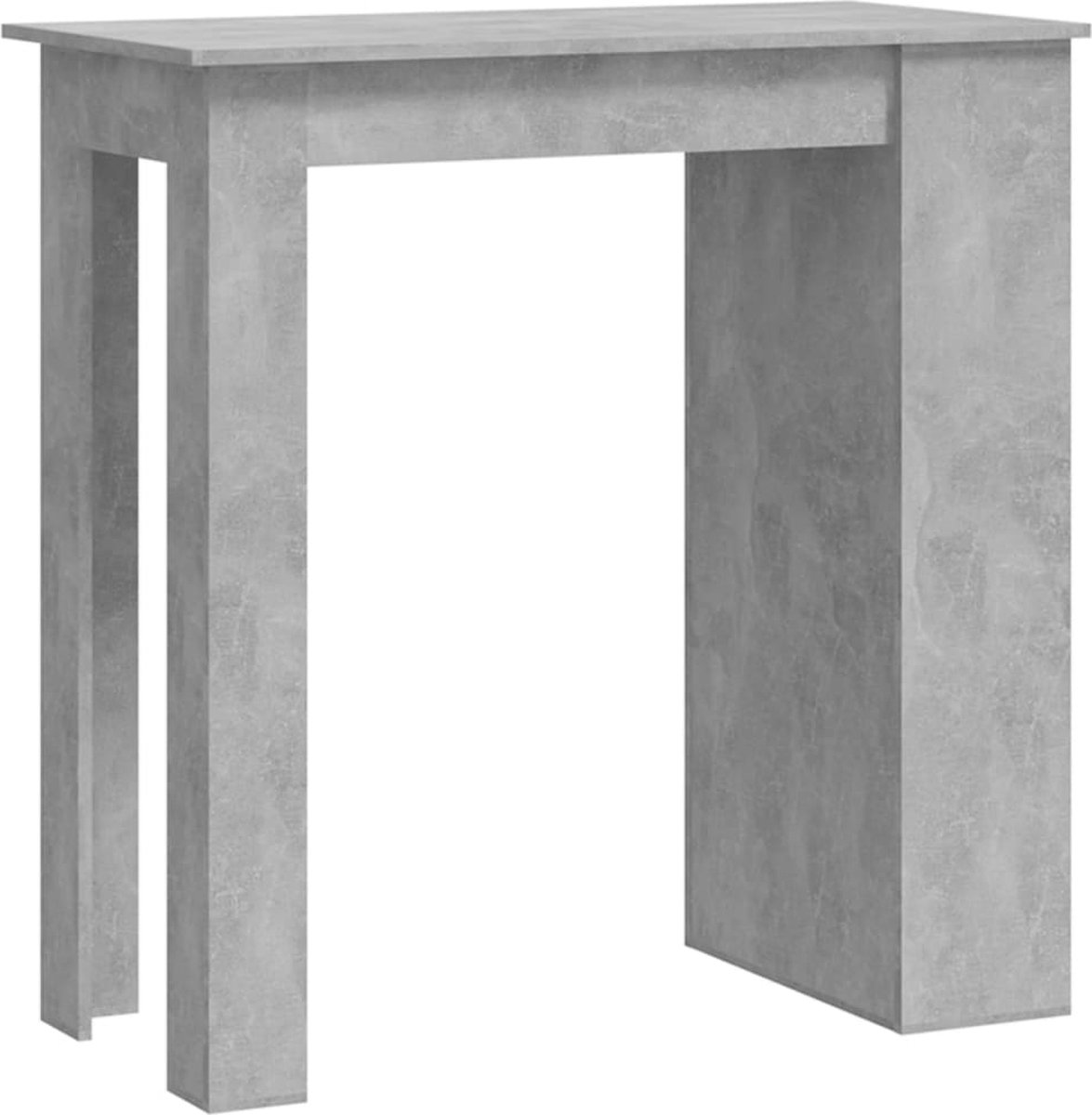 Vidaxl Bartafel Met Opbergrek 102x50x103,5 Cm Spaanplaat Beton - Grijs