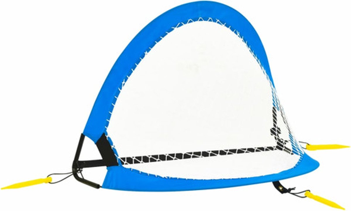 Vidaxl Voetbaldoelenset Met Opbergtas 75,5x46x48 Cm - Blauw