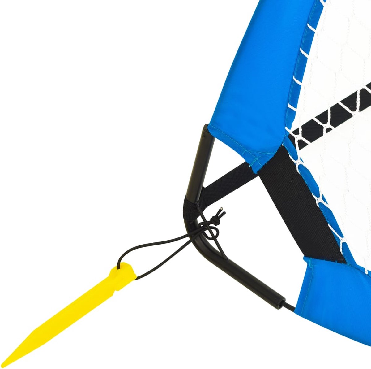 Vidaxl Voetbaldoelenset Met Opbergtas 75,5x46x48 Cm - Blauw