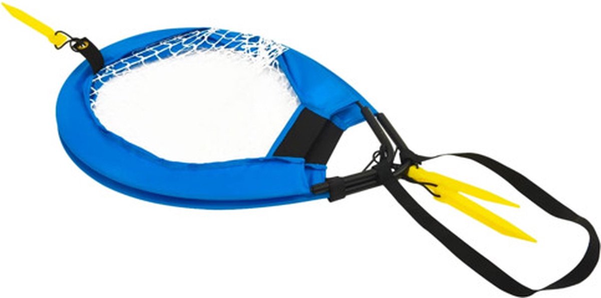 Vidaxl Voetbaldoelenset Met Opbergtas 75,5x46x48 Cm - Blauw