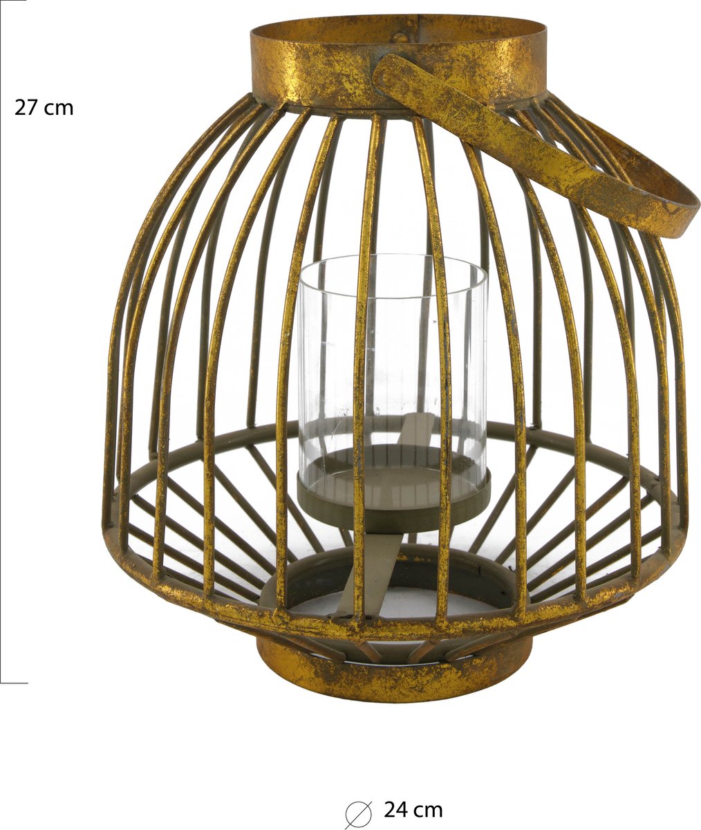 Dijk Natural Collections Lantaarn Metaal--ø24x27cm - Goud