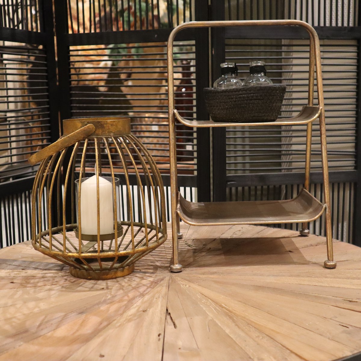 Dijk Natural Collections Lantaarn Metaal--ø24x27cm - Goud