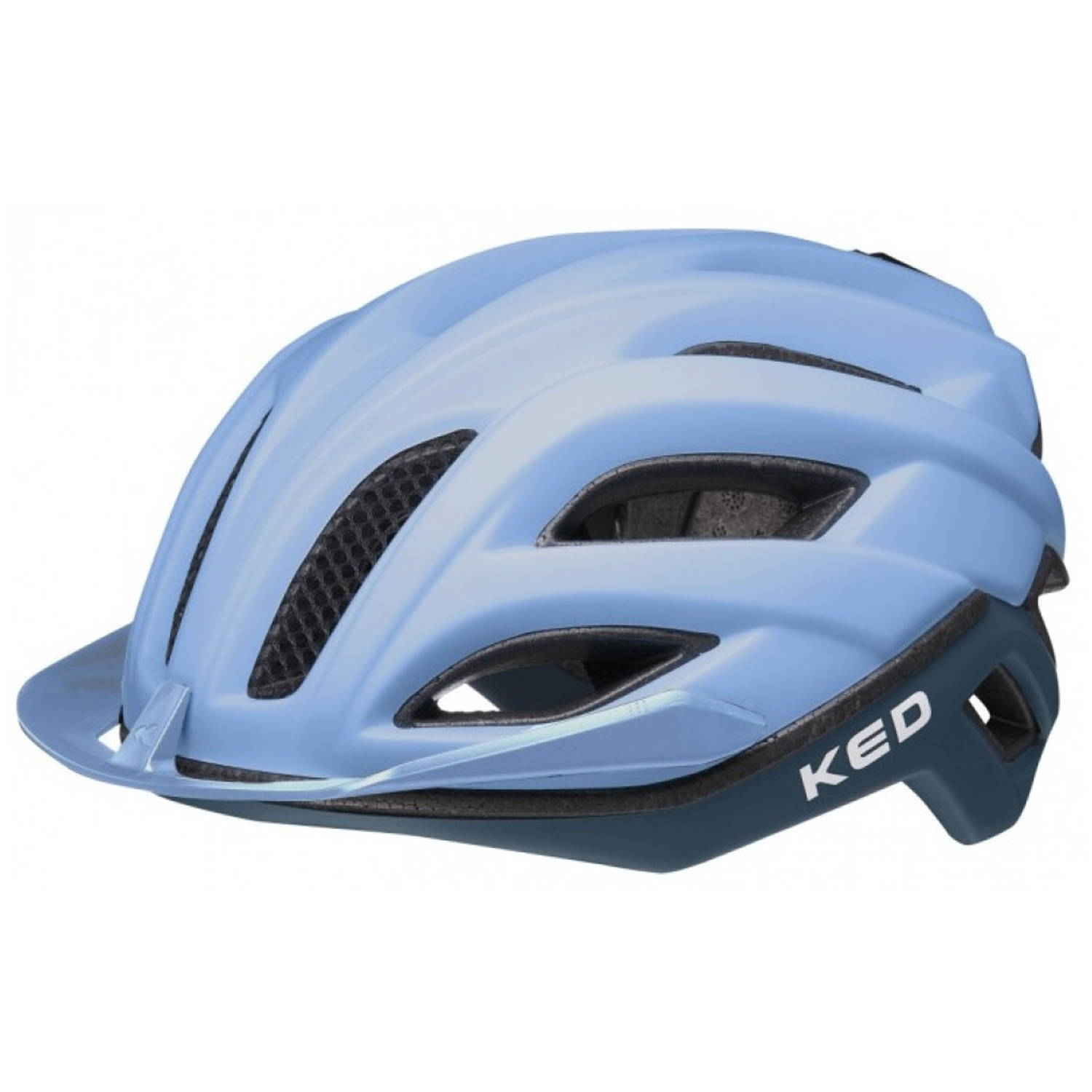 Fietshelm Ked Champion Visor L (58-61 Cm) - Blue Matt - Blauw