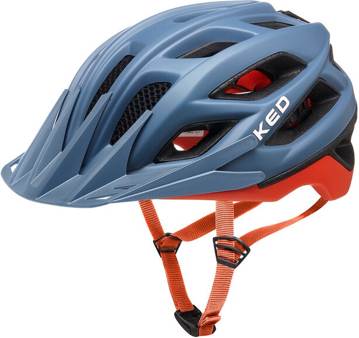 Fietshelm Ked Companion M (52-58cm) - Blue Grey Orange Matt - Blauw