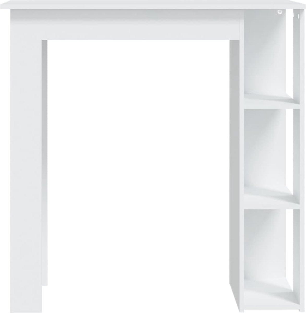 Vidaxl Bartafel Met Schap 102x50x103,5 Cm Spaanplaat - Wit