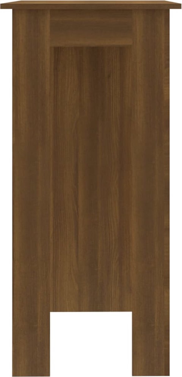 Vidaxl Bartafel Met Schap 102x50x103,5 Cm Spaanplaat Eikenkleur - Bruin