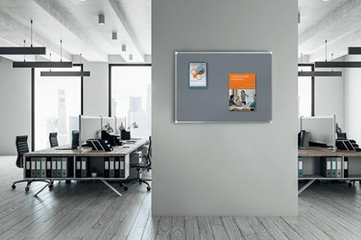NOBO Prikbord Premium Plus 90x60 Cm Kurk - Bruin