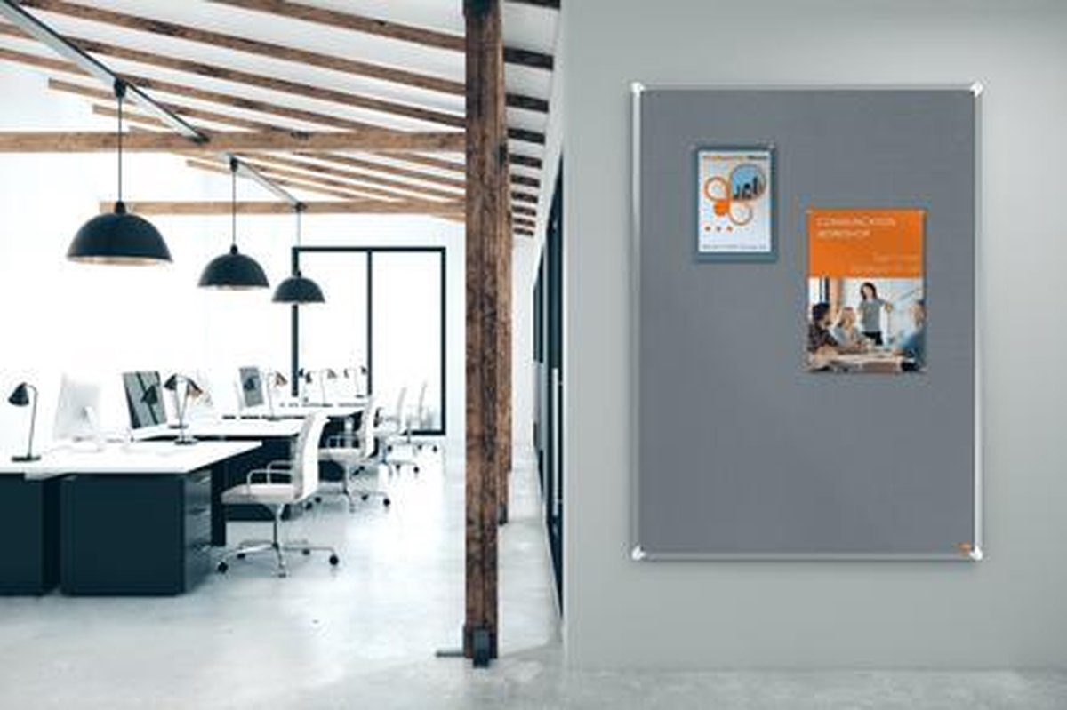 NOBO Prikbord Premium Plus 90x60 Cm Kurk - Bruin