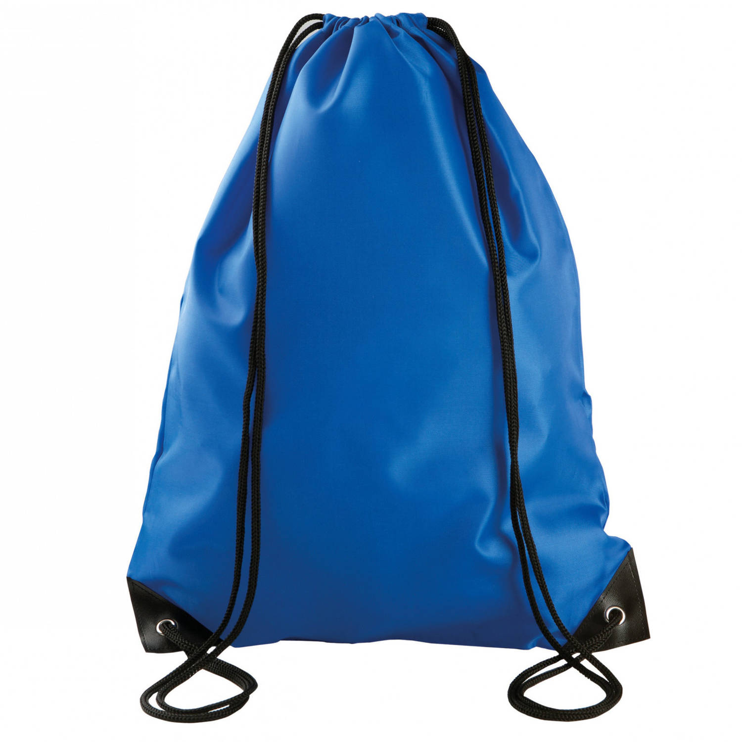 Bellatio Design Sport Gymtas/draagtas Kobalt Met Rijgkoord 34 X 44 Cm Van Polyester - Gymtasje - Zwemtasje - Blauw