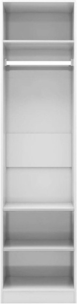 Vidaxl Kledingkast 50x50x200 Cm Spaanplaat Hoogglans - Wit