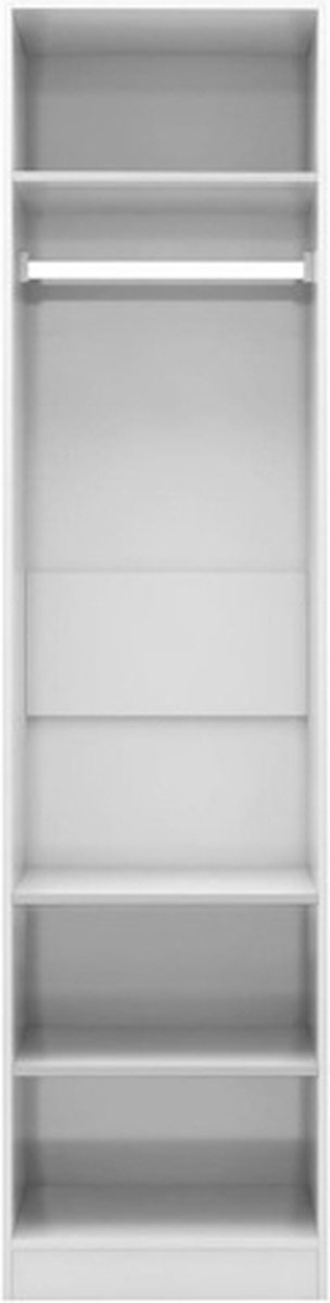 Vidaxl Kledingkast 50x50x200 Cm Spaanplaat Hoogglans - Wit