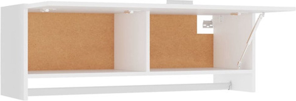 Vidaxl Kledingkast 100x32,5x35 Cm Spaanplaat - Wit