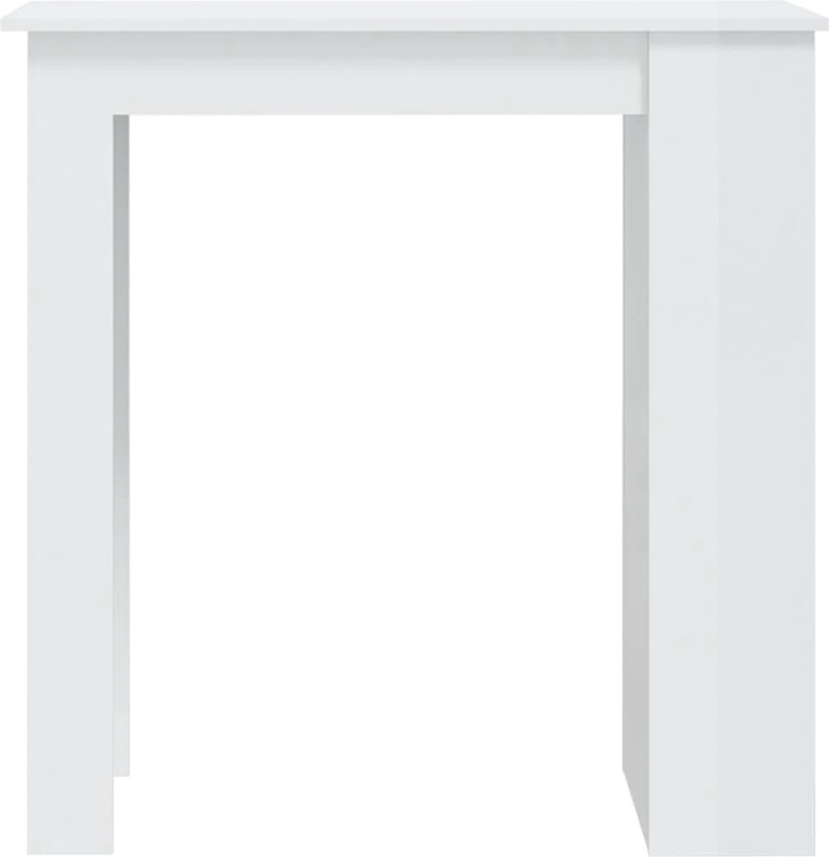 Vidaxl Bartafel Met Opbergrek 102x50x103,5 Cm Hoogglans - Wit