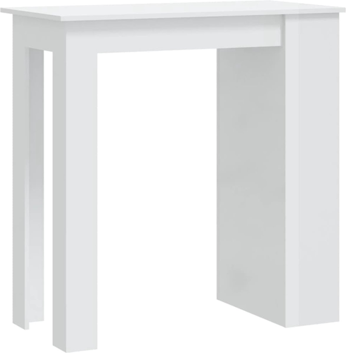 Vidaxl Bartafel Met Opbergrek 102x50x103,5 Cm Hoogglans - Wit