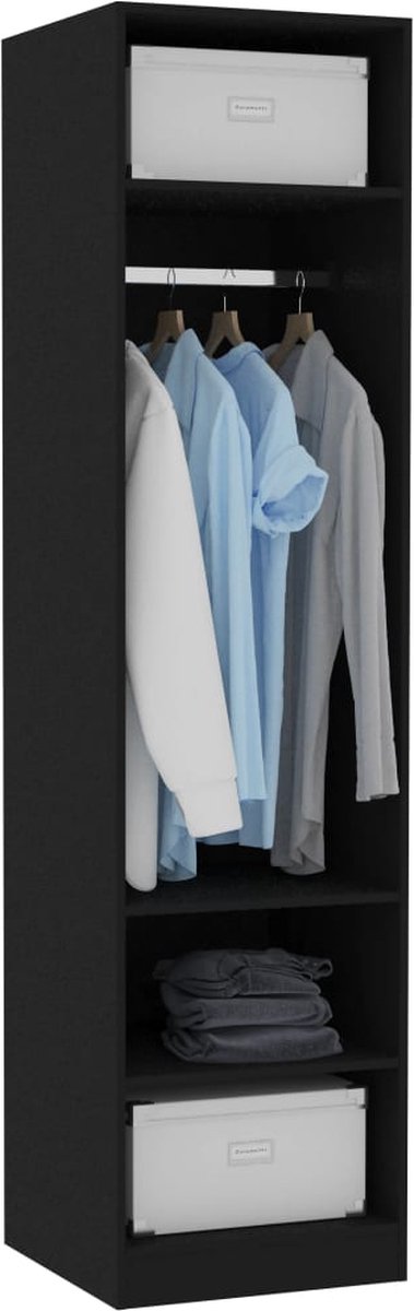 Vidaxl Kledingkast 50x50x200 Cm Spaanplaat - Zwart