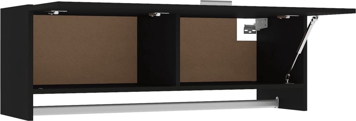 Vidaxl Kledingkast 100x32,5x35 Cm Spaanplaat - Zwart