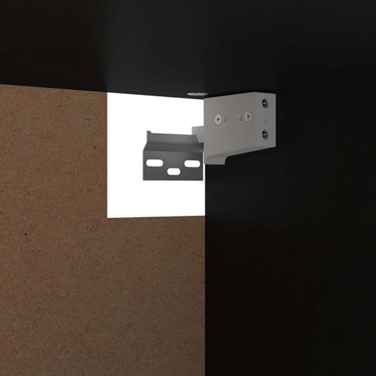 Vidaxl Kledingkast 100x32,5x35 Cm Spaanplaat - Zwart