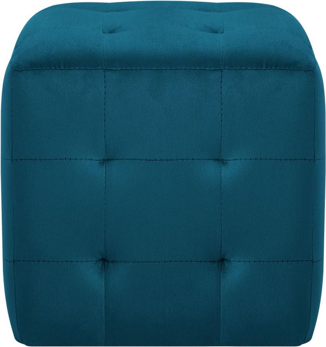 Vidaxl Poef 2 St 30x30x30 Cm Fluweel - Blauw