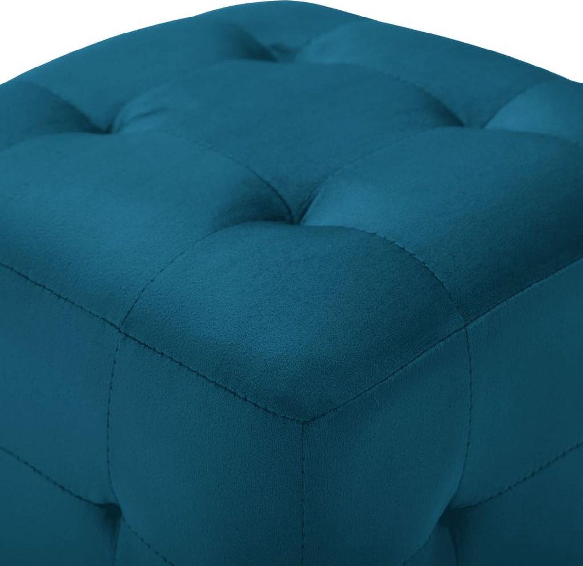 Vidaxl Poef 2 St 30x30x30 Cm Fluweel - Blauw