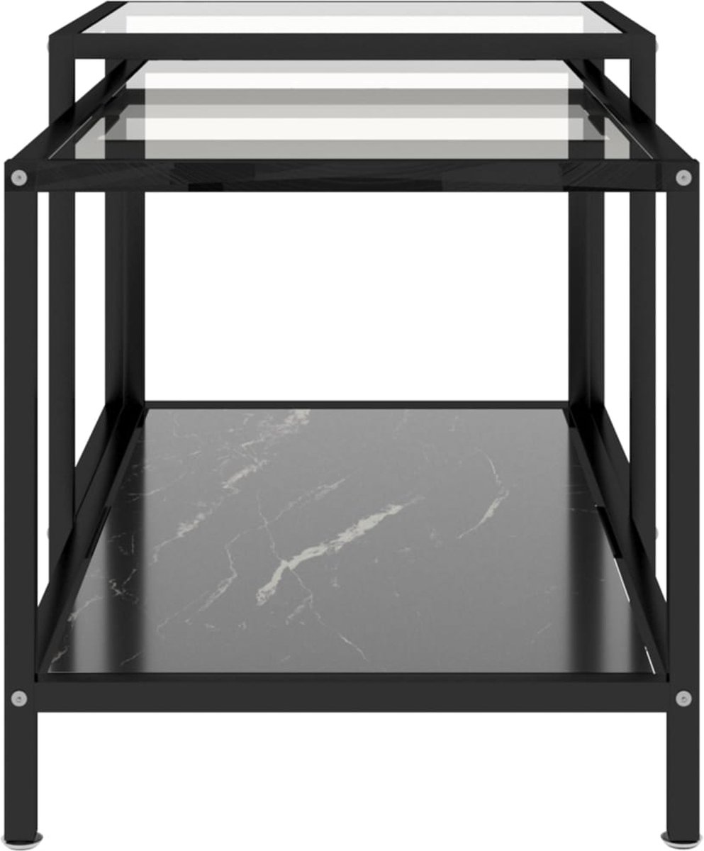 Vidaxl 2-delige Salontafelset Gehard Glas - Zwart
