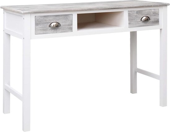 Vidaxl Schrijftafel 110x45x76 Cm Hout - Gris